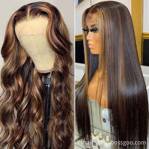 In Stock High Ponytail Natural Color Pre Plucked Water 360 Full Bang Human Hair Frontal Deep Curly Lace Front Wig